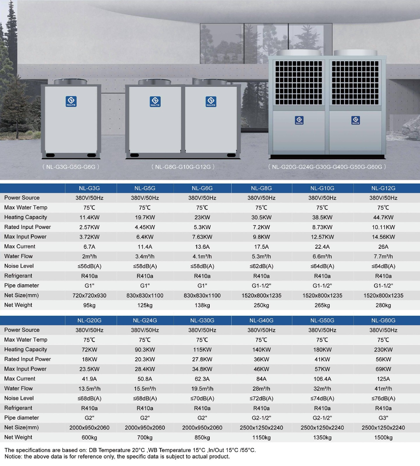 product-New design197KW high temperature 75C output hot water temperature heat pump-NULITE-img